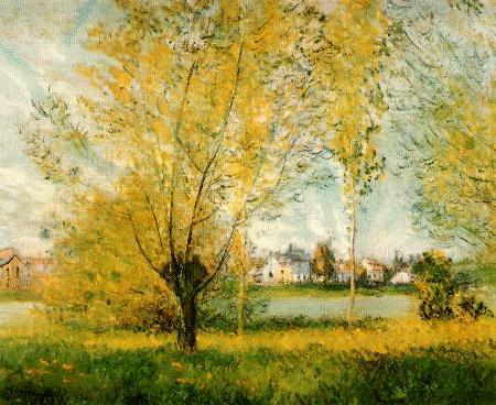 Claude Monet Willows at Vetheuil China oil painting art